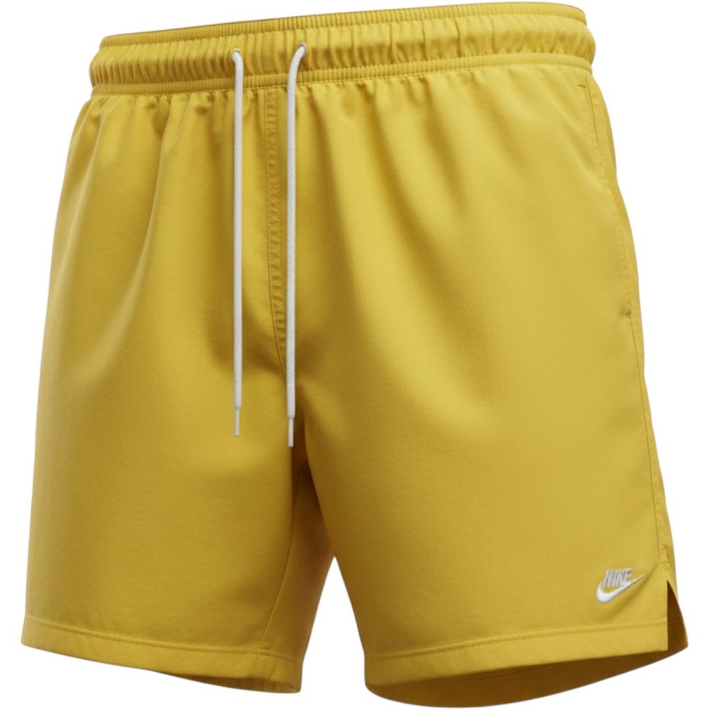 Nike Sportswear Woven Flow Shorts Yellow Mens Large AR2382-743 Drawstring Mesh